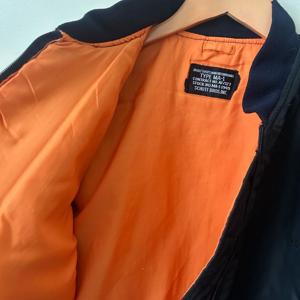 SCHOTT NYC MA-1 Flight Jacket – Made in USA – Military Spec Label – Men’s L - Picture 6 of 10
